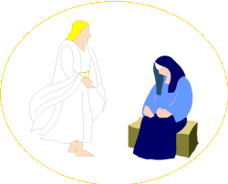 Drawing of Mary and the Angel